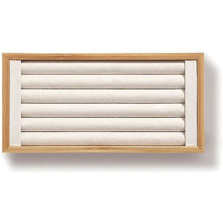 Ringhållare i bambu, ringdisplayställ, smyckesorganisationsställ för ringar örhängen säljer beige