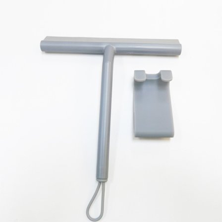 Silikon och plast duschskrapa - 21*26.5*3.5cm - Grå