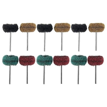 12 st Poleringsslipande polerhjul Buffert Slipande borsthuvud för Dremel Rotary