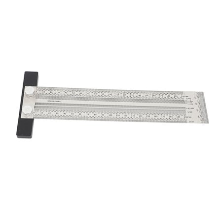 Erittäin tarkka merkintä T-viivain ruostumaton teräs puusepän piirustus T-viivain korkea tarkkuus puuseppä merkki T-viivain mittaustyökalu 200mm