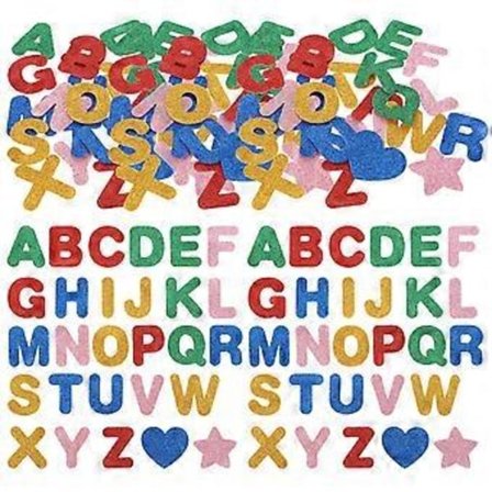 5 Poser Glitter Alfabet Klistremerke Dekorative Dekaler Bokstav Klistremerke Selvklebende Klistremerke