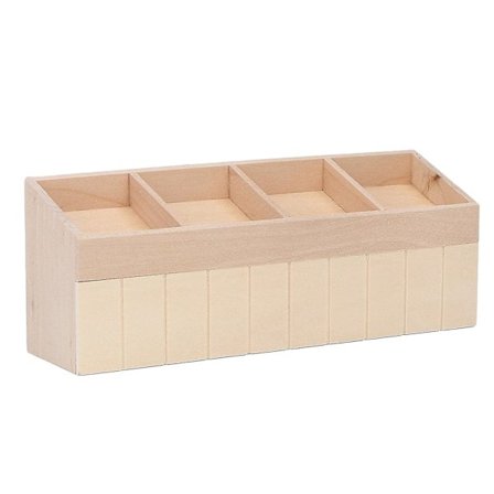 1:12 mittakaavan nukkekodin hedelmäteline miniatyyri näyttö DIY värjäys 4 ruudukon koivupuu nukkekodin hedelmä- ja vihanneshylly