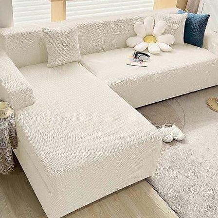 Polar Fleece Sofföverdrag för Vardagsrum Fåtölj Jacquard Överdrag Rutig L Form Hörna Soffor Överdrag Sofföverdrag 1 /2 /3 /4 Sits