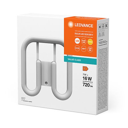 LEDVANCE LED Dulux SQ16 EM V 7W 830 GR8 2pin