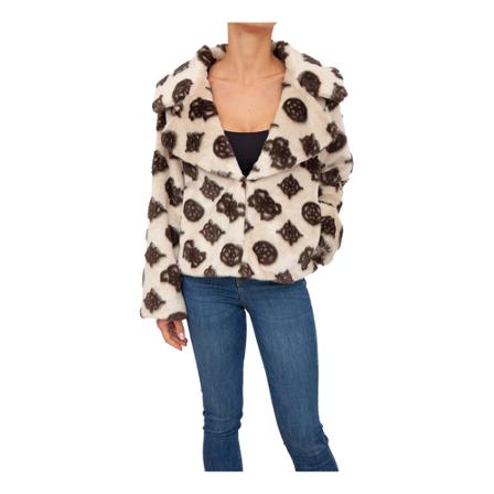 Guess, Faux Fur & Shearling Jackets Beżowy, Kobieta, Rozmiar: S