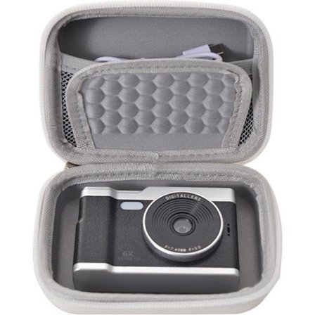 Beskyttende etui for digitale kameraer, Beskyttende etui for små kameraer, Hardt etui for reisekameraer, Bærbar CCD-kameraveske, 1 stk, Hvit