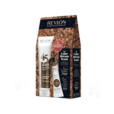 Revlon Color Dream Team Shampoo 45 Days + Nutri Color Creams Sensuella Brunetter 513 Deep Chestnut