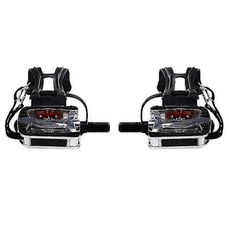 SPD-pedaler för spinningcykel med tåhättor för clipspedaler, inomhus träningscykling plattformspedaler 9/1