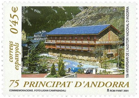 Spansk Andorra - Nationale auditorium - Postfrisk frimærke