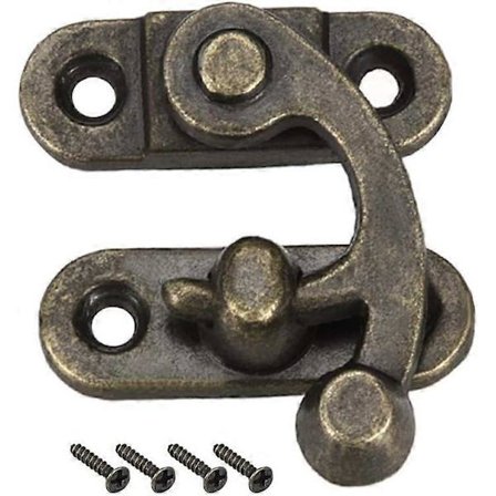 Antik Vintage Låselås Højre Lås Krog Hasp 33mm x 28mm Svingarmslås Belagt RCC