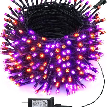 Halloween-valosarja, oranssi-violetit valot, 82 jalkaa 200D 8 tilaa ajastimella KLB