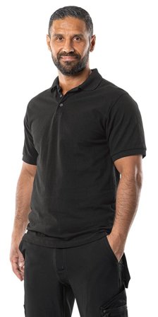 Fristads Herr Acode heavy pikétröja 1724 PIQ, Svart