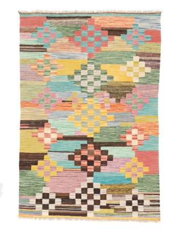 Håndvævet Kelim Berber Style Tæppe 102X154 Lille