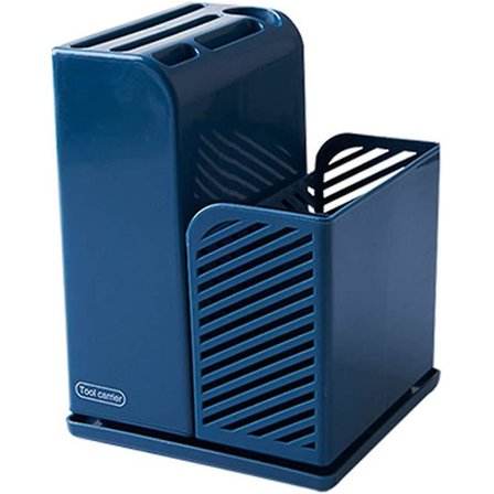 Multifunktionel Opbevaringsstativ Til Spisepinde / X / Køkkenbestik Blå