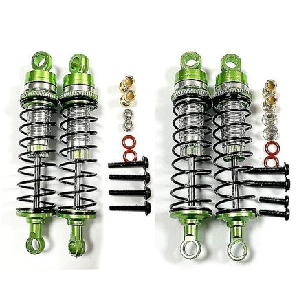 Metallframsida och bakre dämpare för Losi 1/18 Mini-t 2.0 1/16 Mini-b Rc lastbil biluppgraderingar delar, grön