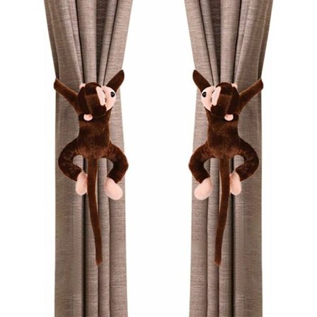 1 par søde abe lang hale gardin tilbehør til børneværelse gardin spænder vindue gardin tilbehør hjem stue soveværelse dekoration