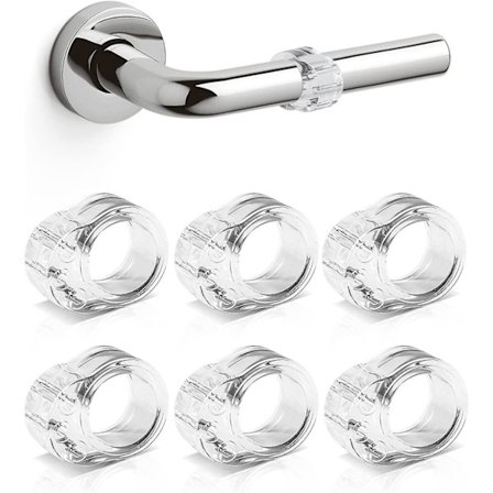 6 stycken dörrhandtagsskydd, dörrstopp, mycket elastiska dörrhandtagsskydd, skydd för väggar och möbler, 18 mm