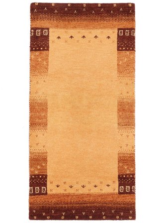 71X141 Tapis Gabbeh Indo Fine Moderne Orange/Rouge Foncé (Laine, Inde) Carpetvista