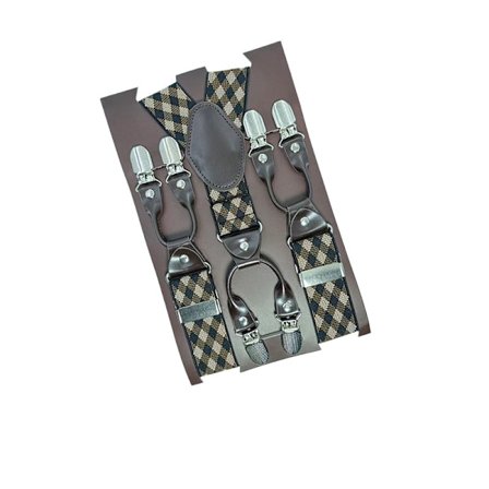 Hängslen för män med 6 clips och förtjockat elastiskt band