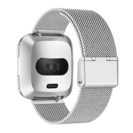 Fitbit Versa urlänk luxuös meshlänk rostfri stål - Silver