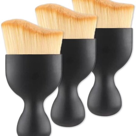 Blød rengøringsbørste / pensel til bilinteriør 3-pak Sort