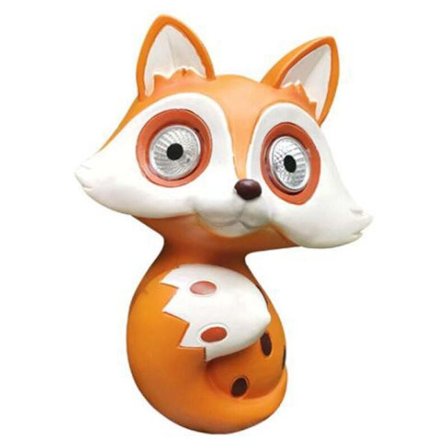 Ræv Solcellelampe Havedekoration Havedekoration Vandtæt Dyrelampe-Orange