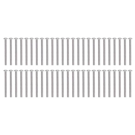 50 stk. Flangede Knaphovedskruer A2?70 Rustfrit Stål Knaphoveder Socket Caps Bolte Kit M4x50mm