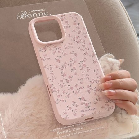 iPhone 17 Bean Pink Rose Sea Deksel Sommergul Blomstret Klar Silikon