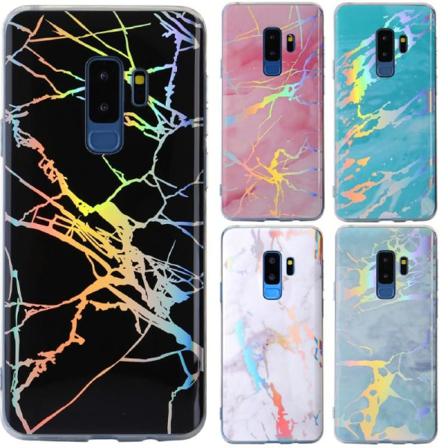 Samsung S9 Plus Exclusive Shock Absorbing Marble Shell Lazr Svart