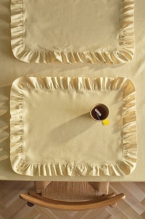 Jotex - Placemat Met Pak Van 2 Lichtgeel Lichtgeel - WALLACE - Koop Placemats bij Jotex