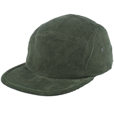 Beechfield - Verde 5panel Boné - Forest Night Earthaware Organic Corduroy Camper 5-Panel @ Hatstore