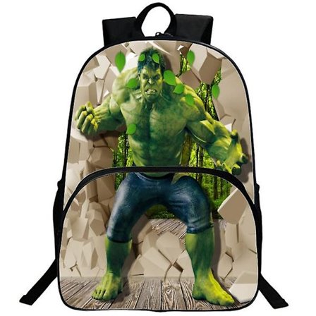 Barn Gåva Hulk Ryggsäck Student Skola Väska Seriefigur Barn Ryggsäck (FMY)