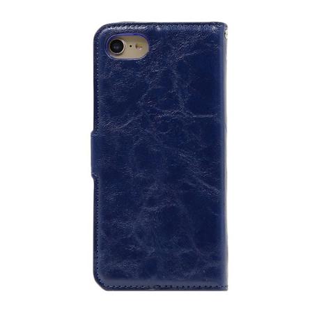 Iphone 7/8 Magnetisk Läderplånbok Med Löstagbart Skal Blå