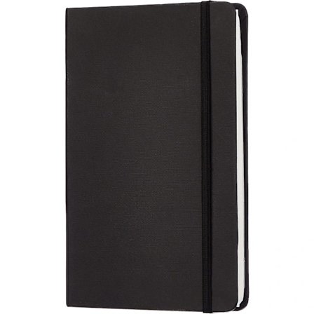 A5 Förtjockad Journal Anteckningsbok, 80g/200 Sidor Bläcksäkert Papper, Anteckningsböcker med Vikbar Ficka, Svart