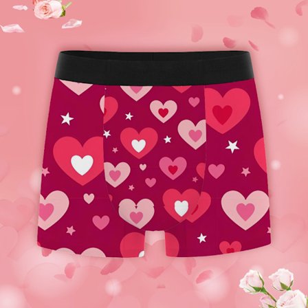 Miesten mukavat sydänkuvioidut bokserit, pehmeät hengittävät alushousut, joustava vyötärö, täydellinen lahjaidea kaikkiin vuodenaikoihin ja 