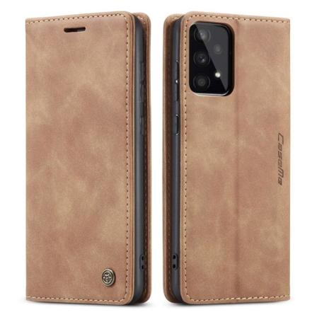 CASE Retro -lompakkokotelo Samsung Galaxy A33 5G -puhelimelle - ruskea Brown