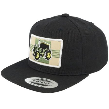 Kiddo Cap - Svart snapback Keps - Kids Old Tractor Big Patch Black Snapback @ Hatstore