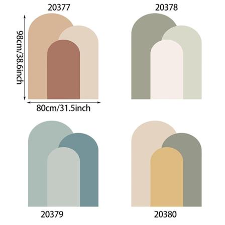Sett med 4 stk geometriske bohemske bueformede veggklistremerker veggdekor