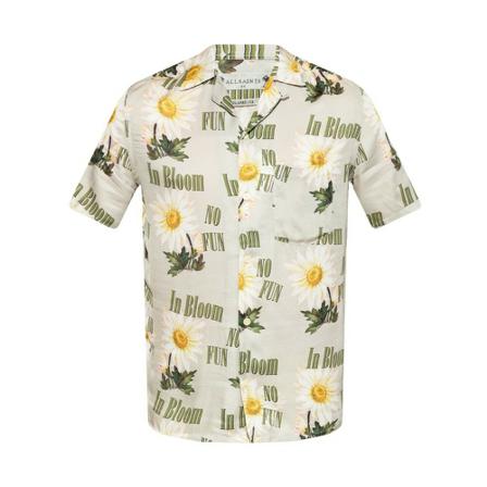 AllSaints, No Fun short-sleeved shirt Groen, Heren, Maat:M