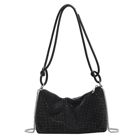 Rhinestone-plånböcker Koppling för kvinnor-chic kväll väskor, glänsande Crossbody Handväskor för festklubb bröllop