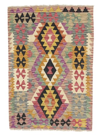 Mały Kilim Afgan Old Style Dywan 83X129 Wełna