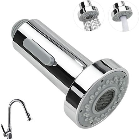 Køkkenarmatur Sprayhoved 2 Funktioner Reservedele Stænksikker Brusehoved til Køkken Udtræksarmatur Universal G 1/2 Tomme - Krom