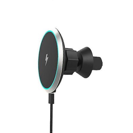 Trådlös laddare - Magnetisk bil 15W snabb trådlös laddare Luftventil Mobiltelefonhållare 12 Power Bank Litiumbatterityp