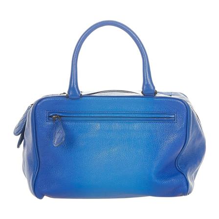 Bottega Veneta Vintage, Pre-owned Leather Handbag Blauw, Dames, Maat:ONE Size,leer