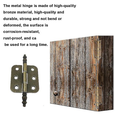 4 kpl Antiikki Saranoita, Metalli Saranoita, Rauta Saranoita, 70 X 35 Mm, Pronssi