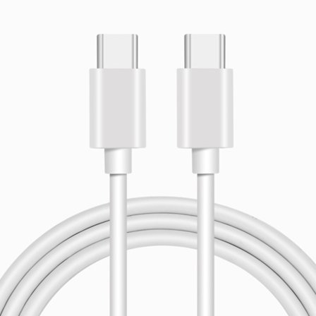1M USB-C-USB-C-kaapeli Universal White