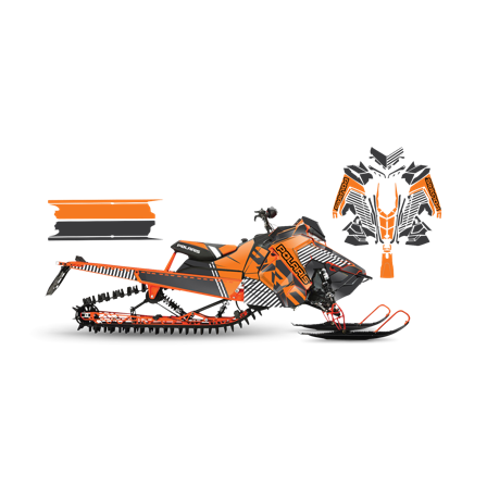 Dekalkit SweTown Race Twice Orange - Polaris Axys 800 SKS 146 2018-2020