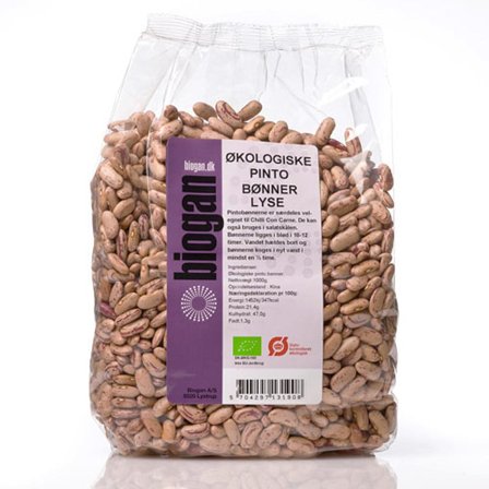 Biogan Pinto bønner Ø 1 kg, Helse & Madvarer, Pasta, Ris & Bælgfrugter, Bønner