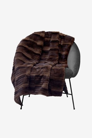 Skinnwille - Peitto Browny - Ruskea - Torkkupeitot - 120X180 - - Homeroom