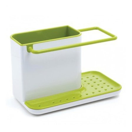 Tiskialtaan järjestäjä, teline, sienipidike, siisti, valuttaa veden keittiöön